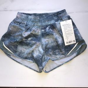 Lululemon Hotty Hot shorts 4”. New with tags and beautiful rare pattern!